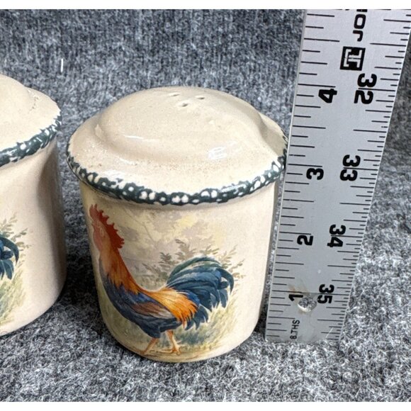 Vintage Ceramic Rooster Salt & Pepper Shaker Set - Picture 3 of 5
